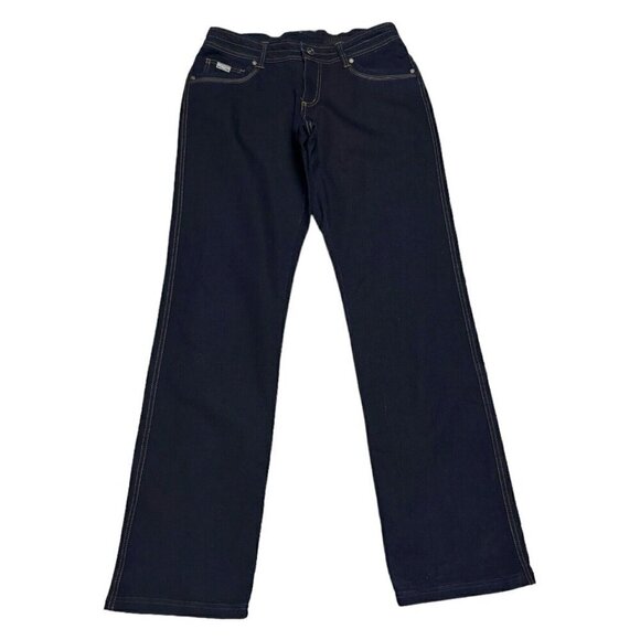 KUHL DENIM Flannel Lined Stretch Waist Designer Outdoor Denim Jeans Womens 8 - Picture 1 of 7